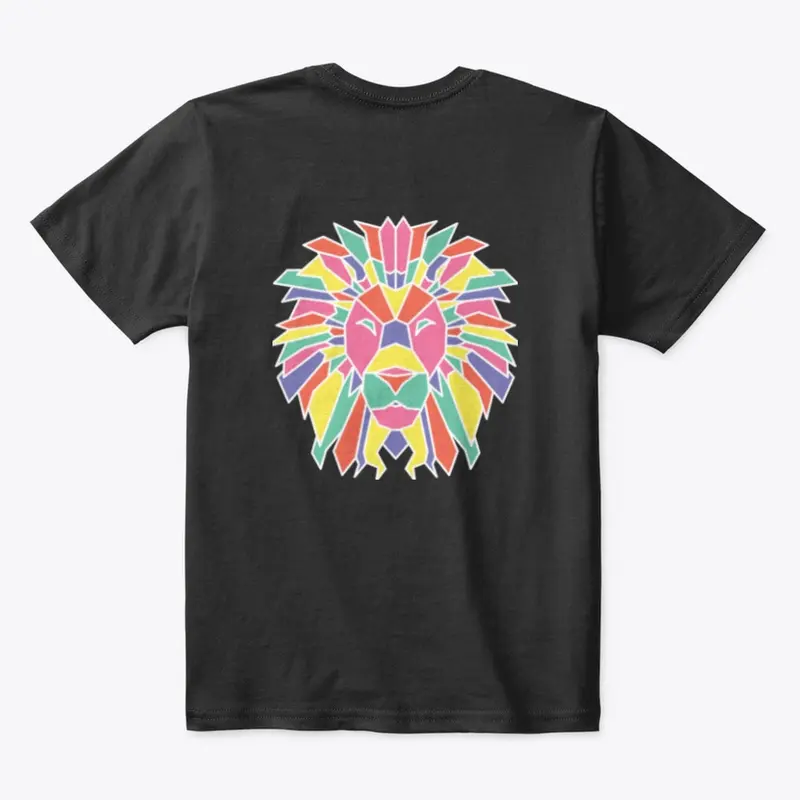 Neon Geometric Lion